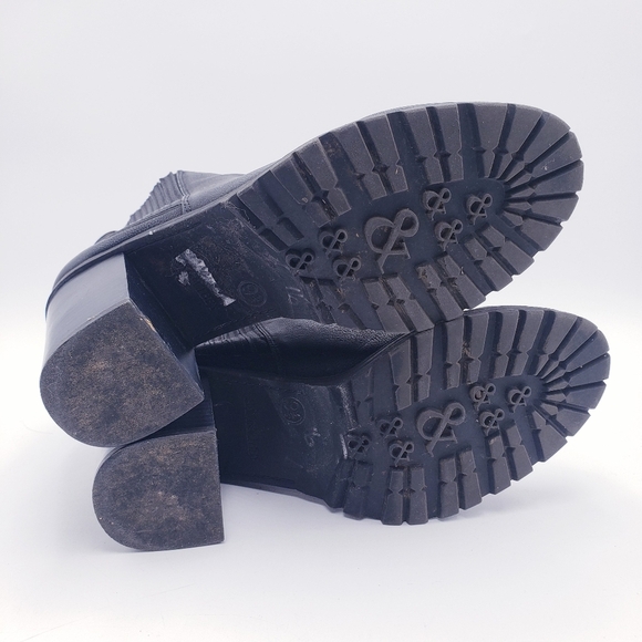 Sam & Libby Chelsea Ankle Boots Black Chunky Platform Boot Lug Sole Size 9.5 - Picture 8 of 13